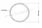 Teava trasa zincata 76.1x3.6 mm 1